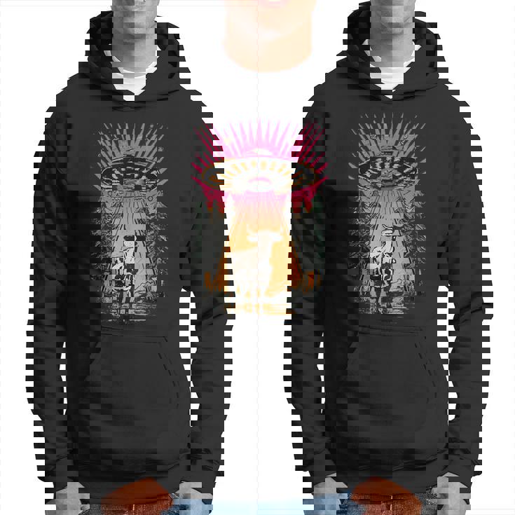 ヴィンテージ Ufo 牛 誘拐 エイリアン レトロ パーカー