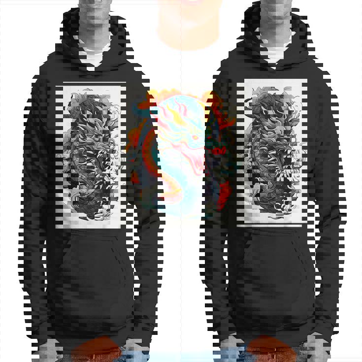 ヴィンテージ タトゥー アート ドラゴン パーカー