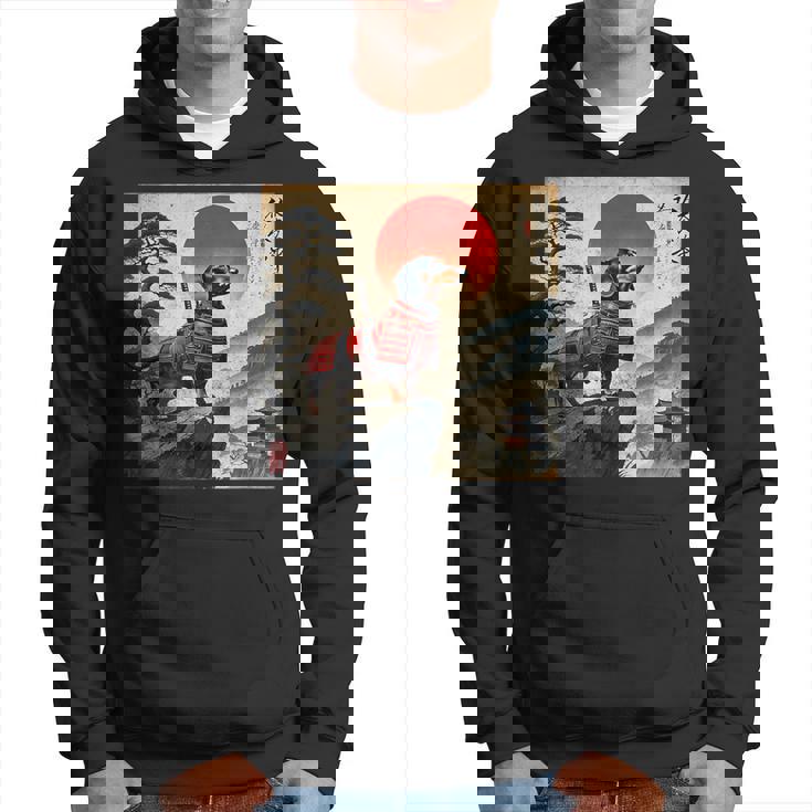 ヴィンテージ ダックスフンド サムライ ウナー 犬 日本の浮世絵 アート パーカー