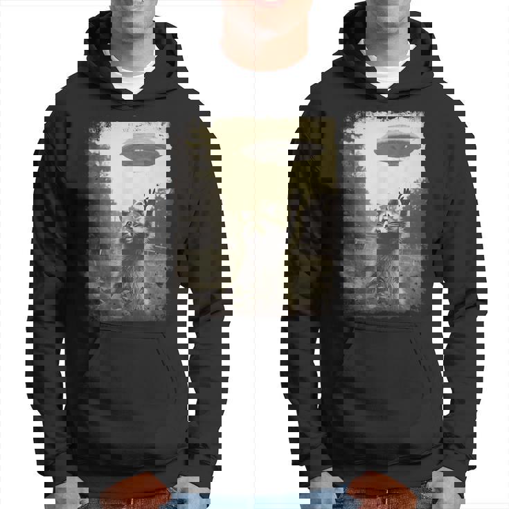 ヴィンテージ ヒップスター レトロ Hip Hop Uap ストリートウェア エイリアン 面白い Ufo ラクーン パーカー