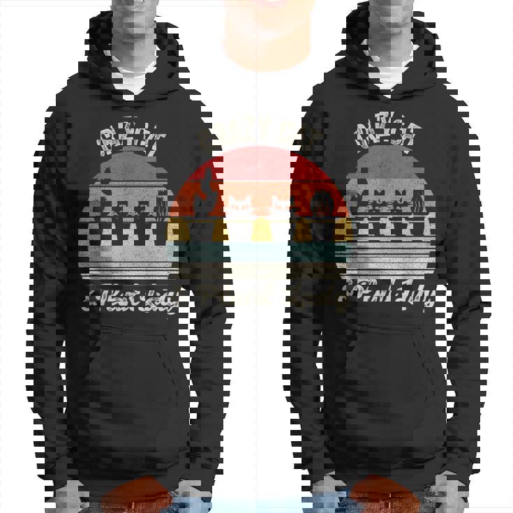 ヴィンテージ レトロ クレイジー キャット & プラント レディ サボテン 多肉植物 ママ パーカー