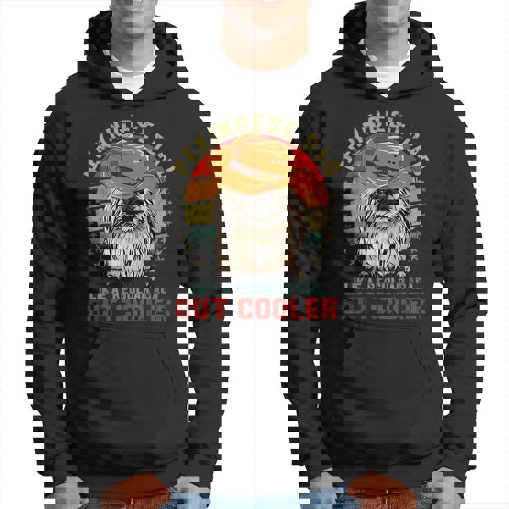 ヴィンテージ レトロ ペキニーズパパ Like Regular Dad But Cooler パーカー