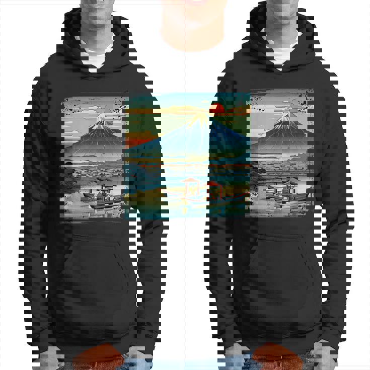 ヴィンテージ 日本の富士山 山に昇る太陽 パーカー