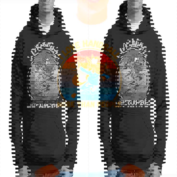 ヴィンテージ馬 I Love Handball More Than People パーカー