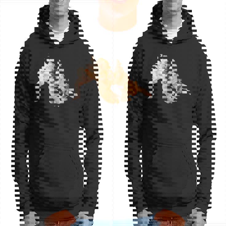 三つの天使 モチーフ、かわいいエンジェル、絵画アート パーカー