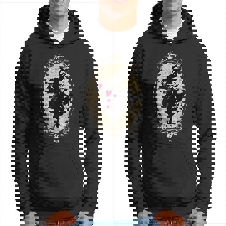 不思議の国のアリス ホワイトラビット ビンテージブック デザイン パーカー