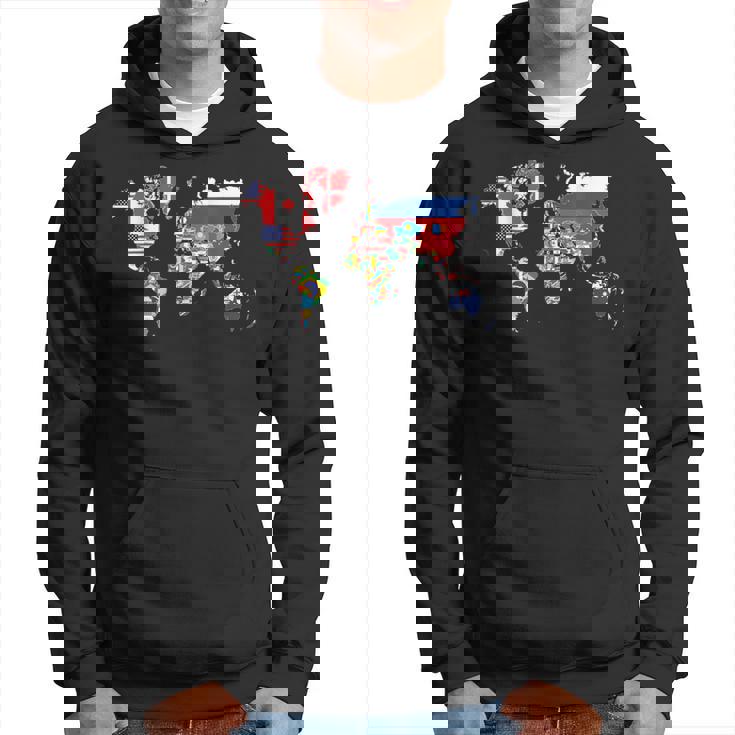 世界地図 国旗 アトラス パーカー