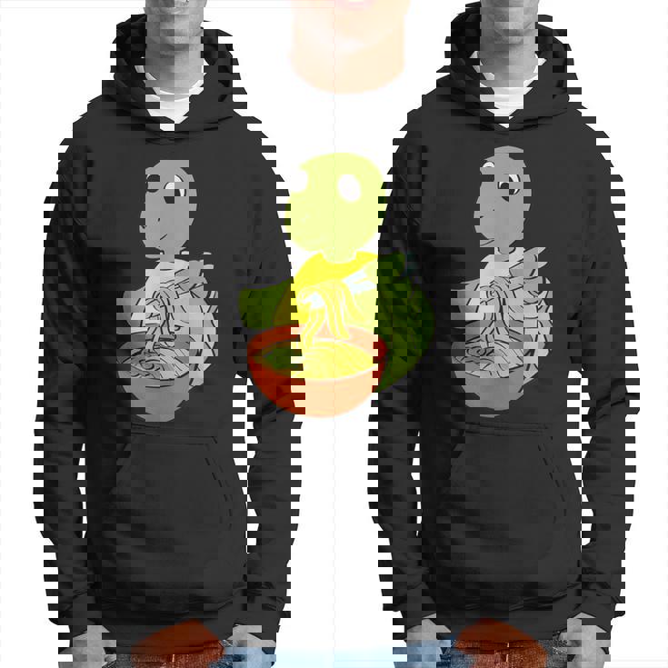 亀がラーメンを食べる 和食 パーカー