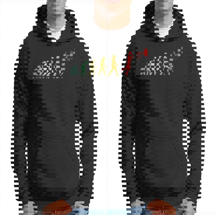 人類の進化 ネタ バスケ バスケットボール バスケ好き バスケファン バスケットマン おもしろ バスケ部 パーカー