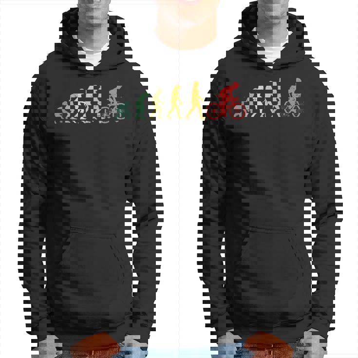 人類の進化 自転車好き ロードバイク クロスバイク サイクリング サプライズ おもしろ レトロ 自転車 パーカー