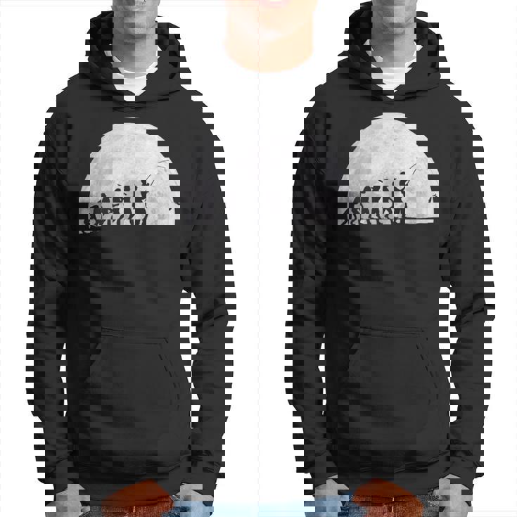 人類の進化 釣り竿 漁師 釣り人 面白い 釣り フィッシング 満月 サプライズ おもしろ アイデア 釣り パーカー