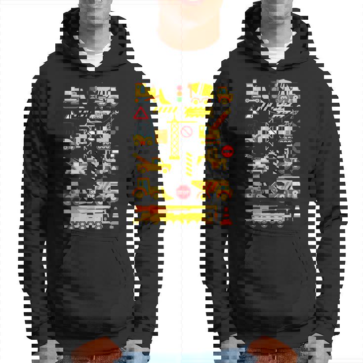 働く車 工事車両 面白いtシャツ イラスト かわいい キッズ 子供用 メンズ おもしろグッズ 子供 男の子 パーカー