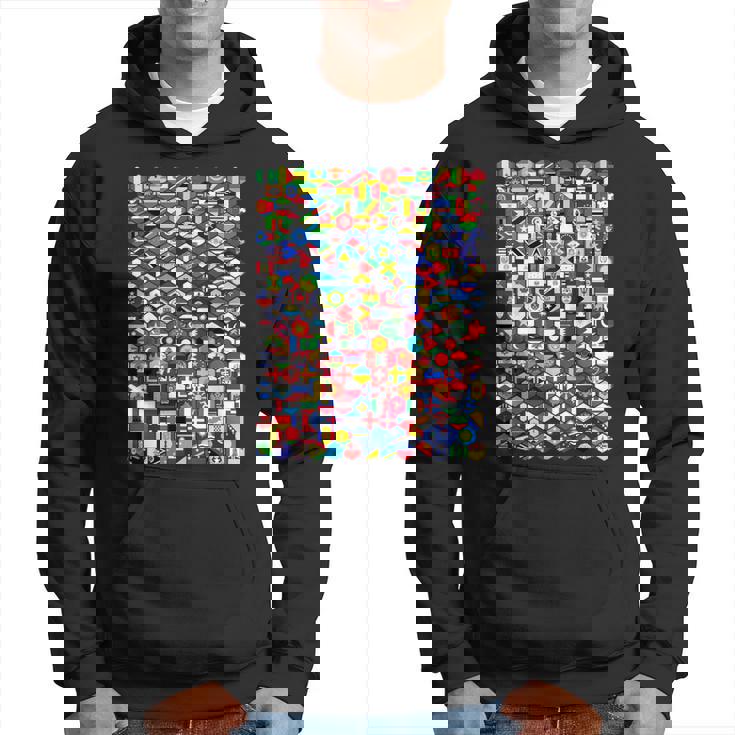 六角形の世界旗、国旗tシャツ パーカー