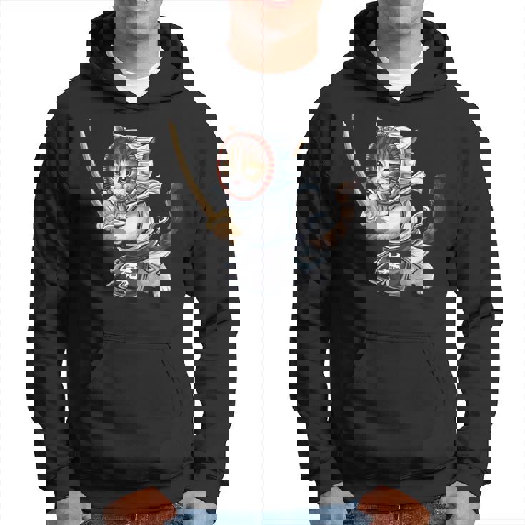 剣道ファイター 猫 面白 日本格闘技・猫好き パーカー