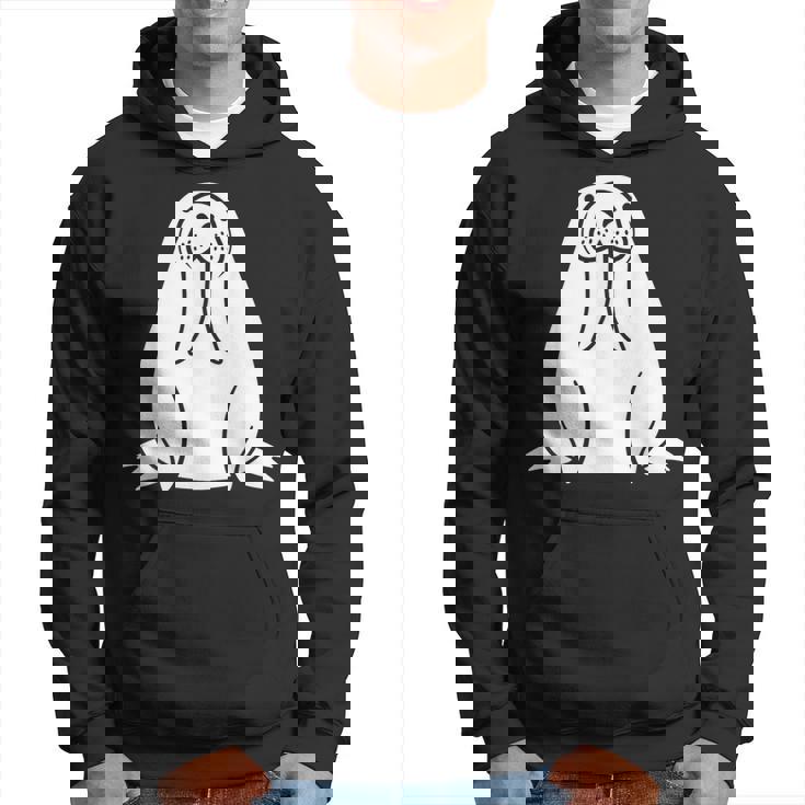 動物 かわいい ミニマリスト セイウチ シンプルなセイウチ パーカー