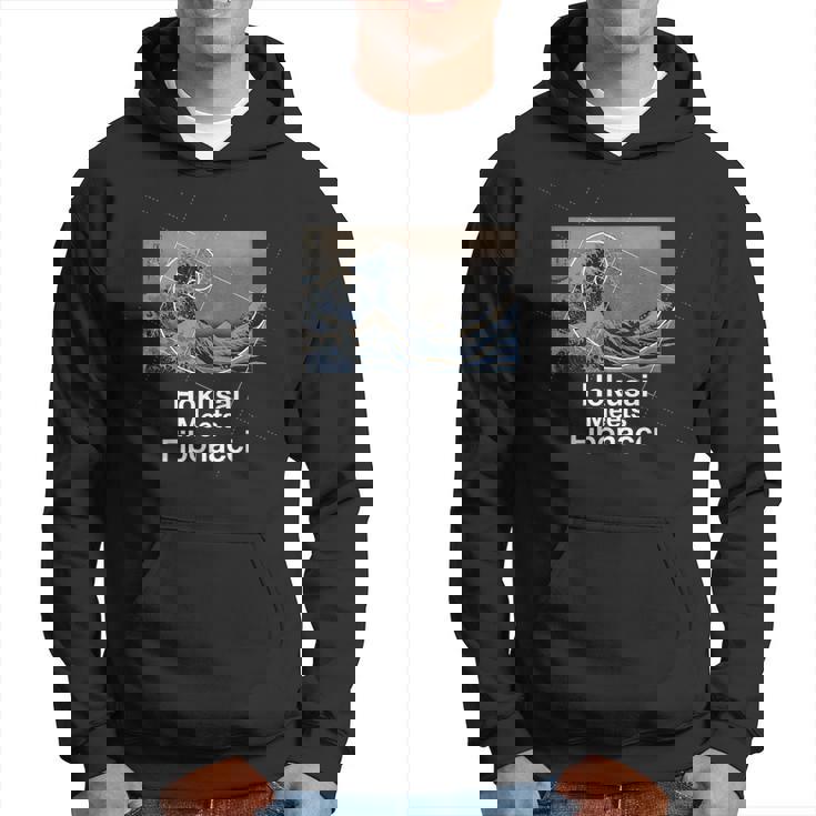 北斎とフィボナッチの黄金比 パーカー