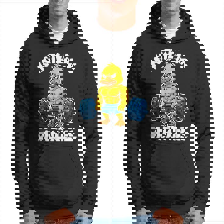 取り付け 筋肉 アヒル ウェイトリフティング フィットネス ジム 男の子 男性 パーカー