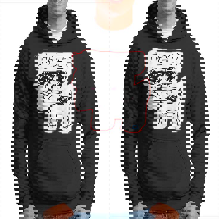 可愛い 癒される ジャックラッセルテリア 手書き ゆるい おもしろ 面白い 笑える 犬 日本語 個性的な けせらせら パーカー