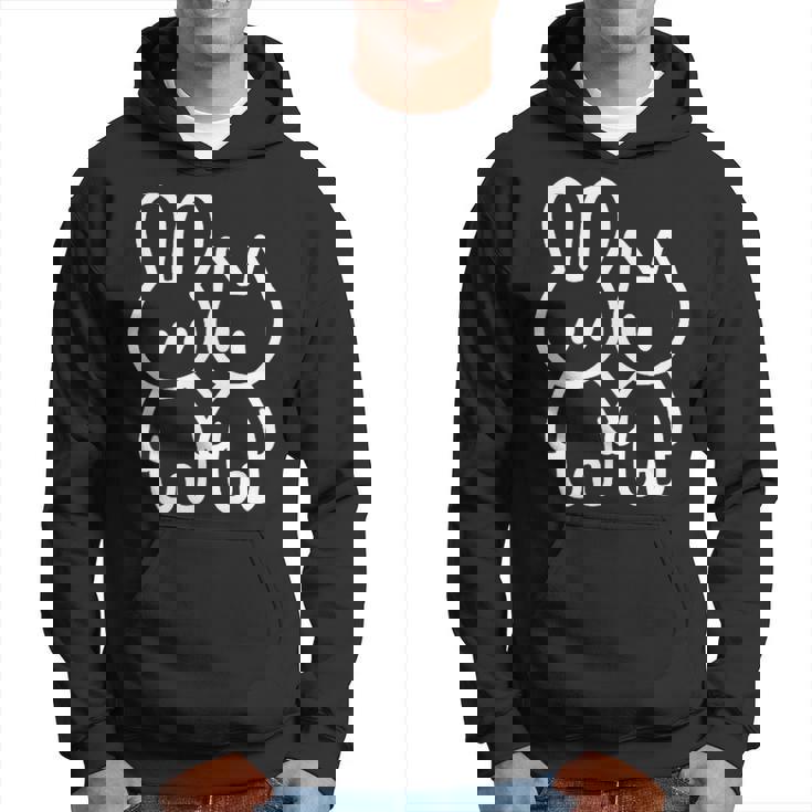 可愛いカワイイ Y2k コケット猫 うさぎと猫 パーカー