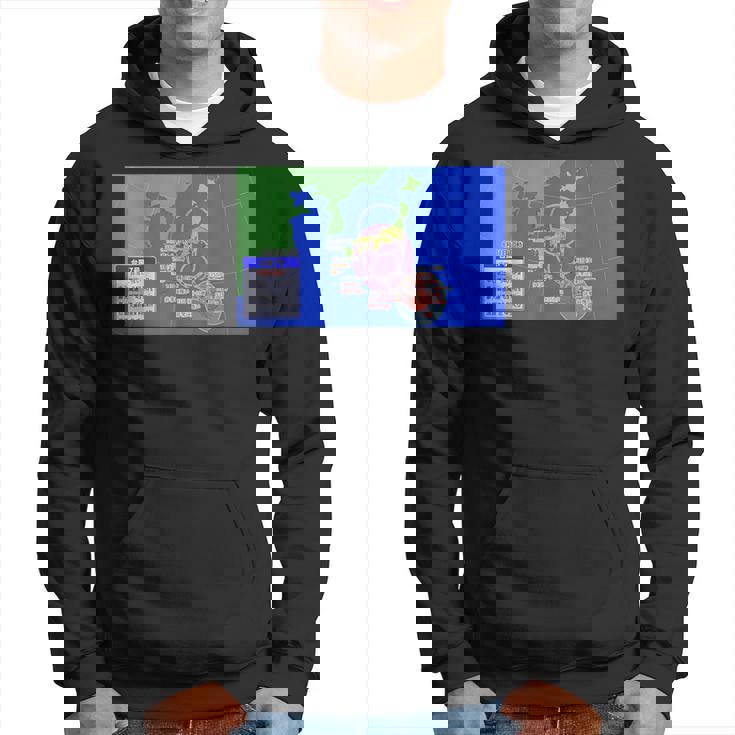 台風情報デザイン パーカー