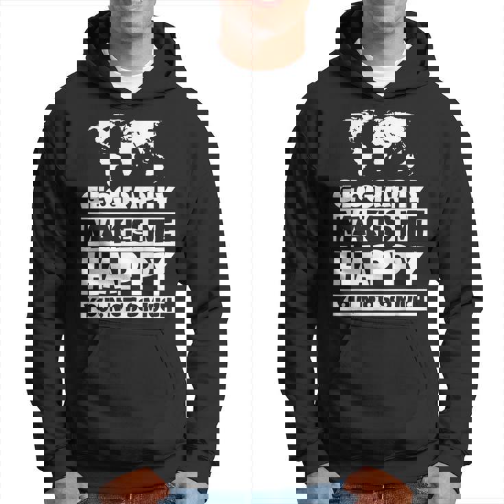 地理の先生への贈り物-面白い地理の恋人のユーモア パーカー