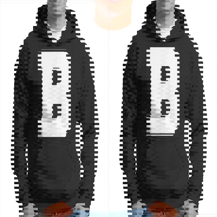 大文字b アルファベットモノグラム イニシャル パーカー