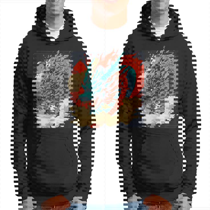 大胆でクールな外観の素晴らしい日本のドラゴン。 パーカー