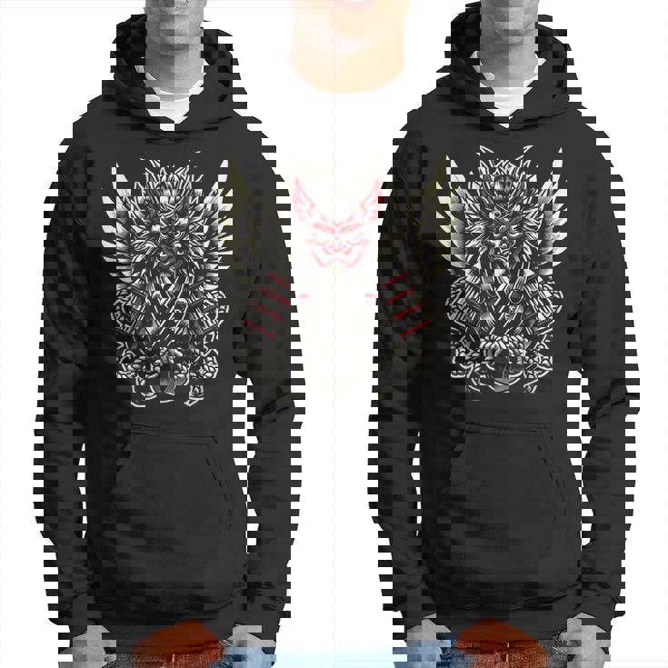 天狗のデザイン パーカー