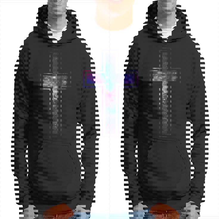 天空のシルエット信仰星銀河クリスチャンクロス パーカー