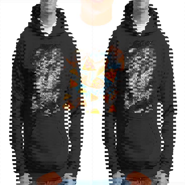 宇宙でピザタコスを食べるギャラクシーナマケモノ パーカー