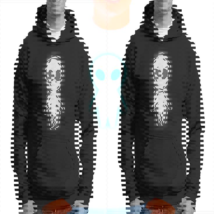 宇宙人 エイリアン『セルフィー』グレイ【ゆるフレンズ】かわいい イラスト 面白い パーカー