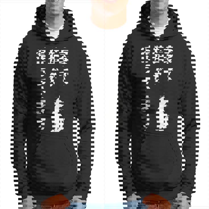 家で猫が待ってます かわいい おもしろ ネコの飼い主 猫好き ギャグ 愛猫家 猫の飼い主 ネコ好き パーカー