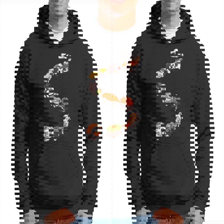 寿司 の 電車 すし いくら サーモン たまご 鉄火巻き パーカー