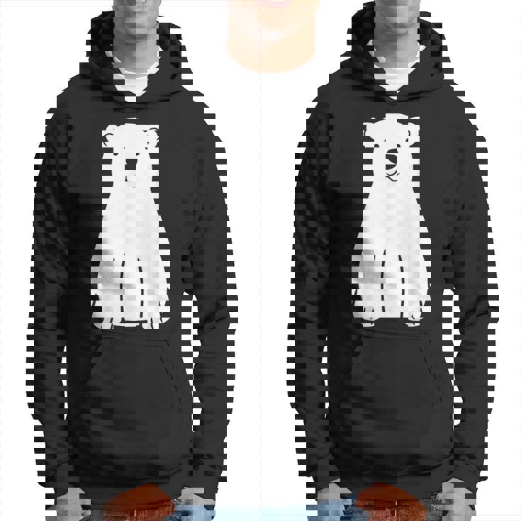 小さなシロクマ かわいいミニマリスト シンプルなシロクマ パーカー