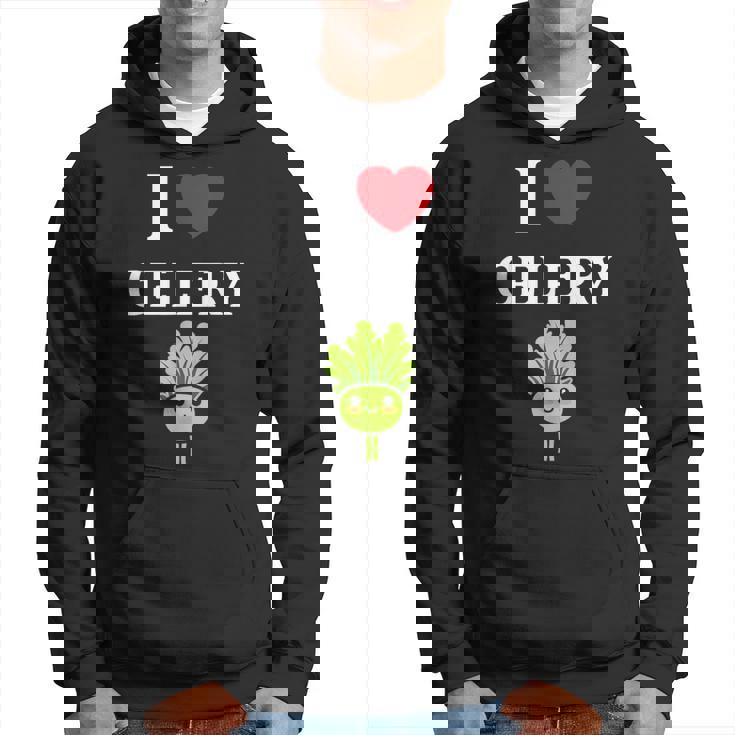 小さな野菜 セロリ ミニマリスト かわいい シンプル セロリ I Love Celery パーカー