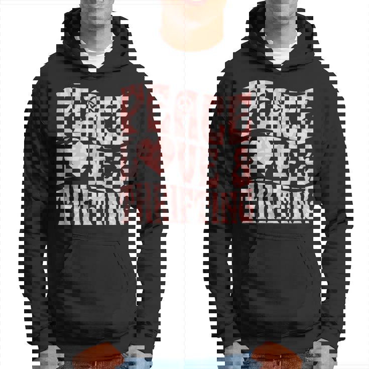 平和の愛と倹約心と平和のシンボル。 パーカー