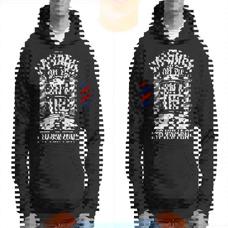 床屋疲れたらやめちゃくちゃおもしろい美容師 パーカー