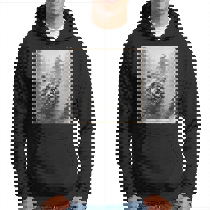 怖いアライグマのセルフィーとビッグフット&面白いサスカッチ。 パーカー