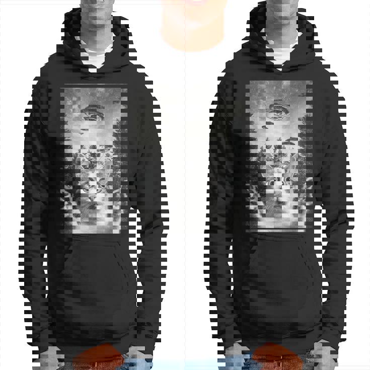 怖い猫 エイリアン Ufo 宇宙愛好家 面白い パーカー