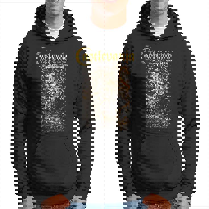 悪魔城ドラキュラ シンフォニーボックス アート ゴシック 月 夜 レトロ ゲーマー パーカー