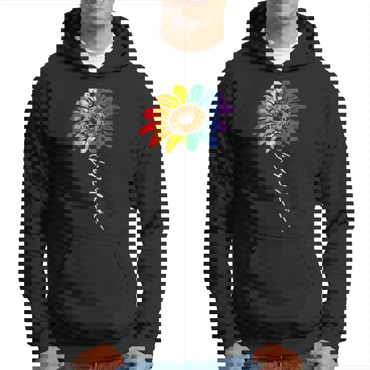 愛のヒマワリ 花柄 Lgbtq レインボーフラッグ ゲイプライド アライ パーカー