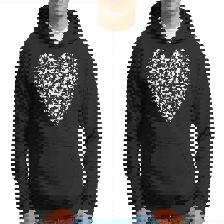 愛猫ハートコラージュ猫 パーカー