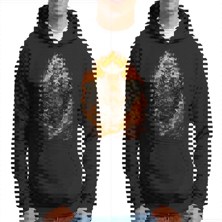 戦いの最中の獰猛なヴァイキング戦士 パーカー