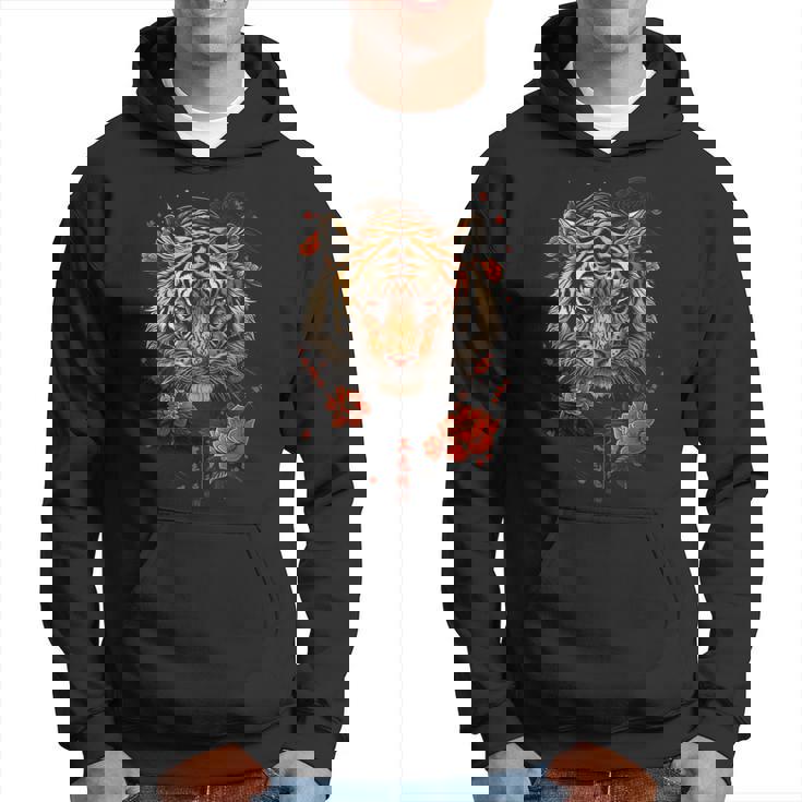 日本のタイガーフェイス 面白いグラフィックtシャツ パーカー