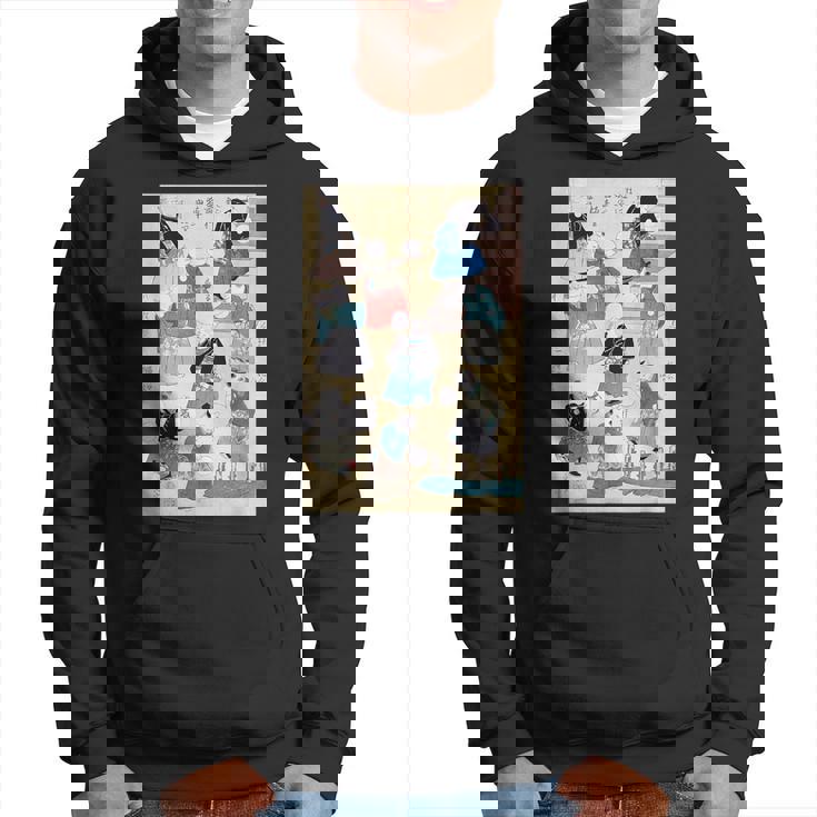 日本の猫 歌川国芳 流行猫の曲鞠 ヴィンテージ浮世絵 芸術の美的 日本の伝統美術 パーカー