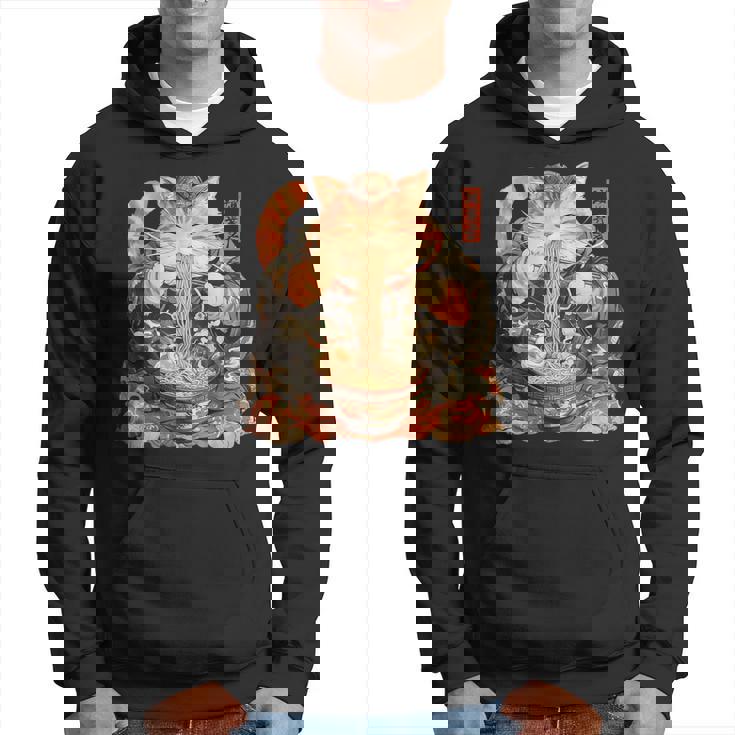 日本美術 ラーメン 猫 忍者 浮世絵 アニメ風 侍猫 パーカー