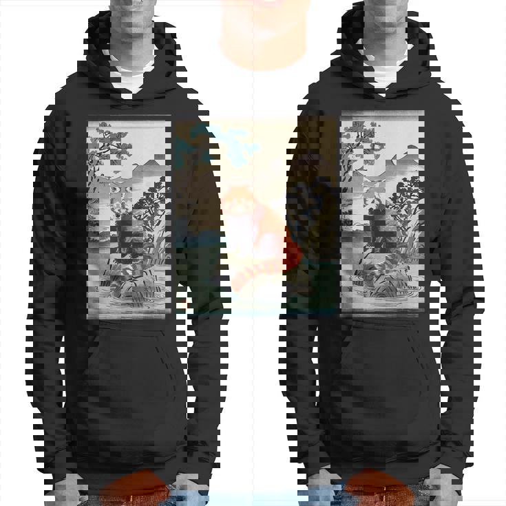 日本美術 レッサーパンダ 京斎 ヴィンテージ 日本 作品 パーカー