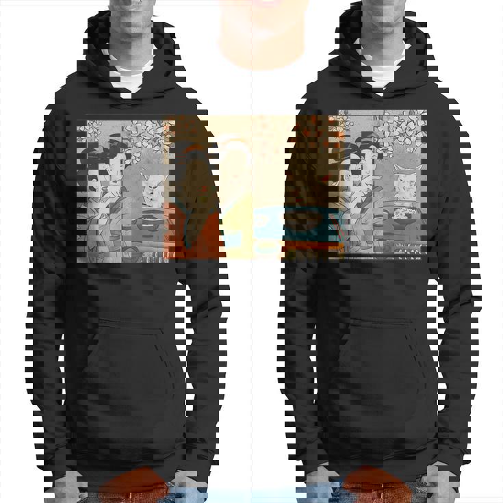 日本美術 桜猫と寿司 パーカー