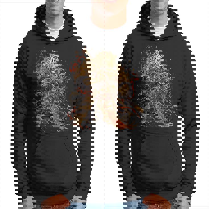 日本美術 虎 忍者 浮世絵 アニメ風 侍 虎 パーカー