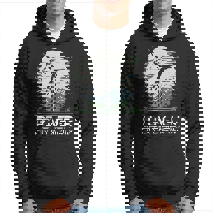 明日地球の日のための風力発電 クリーンエネルギー 風力タービン パーカー